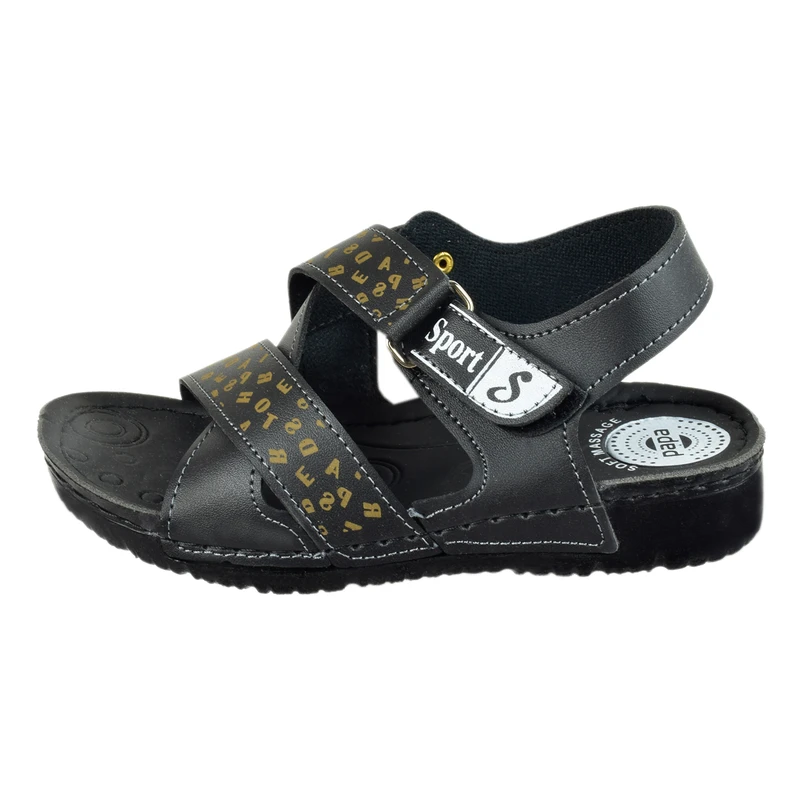 صندل پسرانه پاپا مدل اسپرت برچسبی BK.ALL.3654