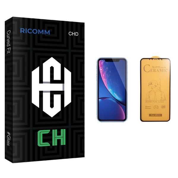 محافظ صفحه نمایش سرامیکی ریکام مدل CH glass مناسب برای گوشی موبایل اپل iPhone XR