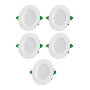 پنل اس ام دی 9 وات پارس شعاع توس مدل گلاریس دایره ای توکار مجموعه 5 عددی