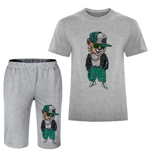 ست تی شرت و شلوارک مردانه مدل سگ A72