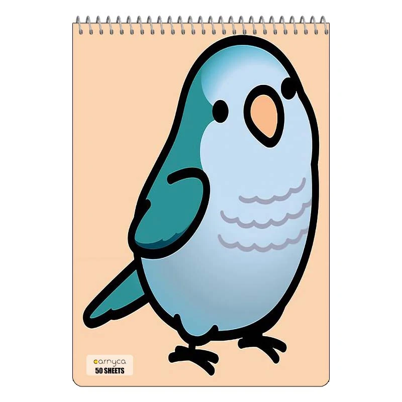 دفتر نقاشی 50 برگ سیمی کارنیکا طرح طوطی Parrot کد 27371