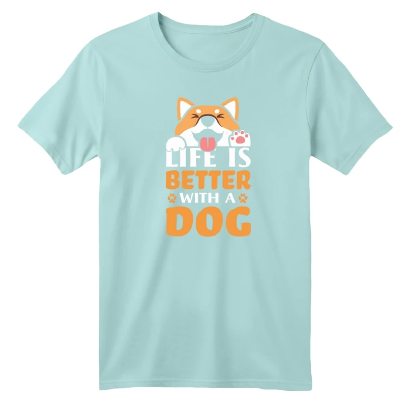 تی شرت آستین کوتاه بچگانه مدل سگ نوشته