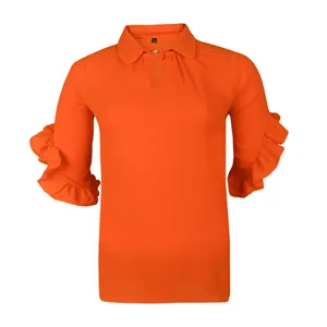 بلوز آستین سه ربع زنانه مدل پیلی دار