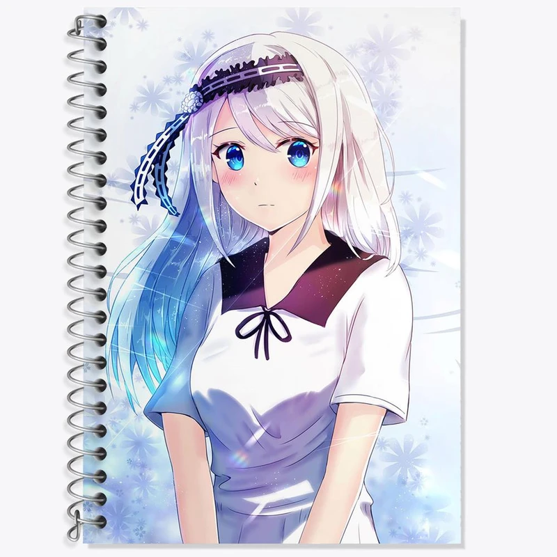 دفتر زبان 50 برگ خندالو مدل دو خط طرح کی شیروگانه انیمه کاگویا ساما کد 16020