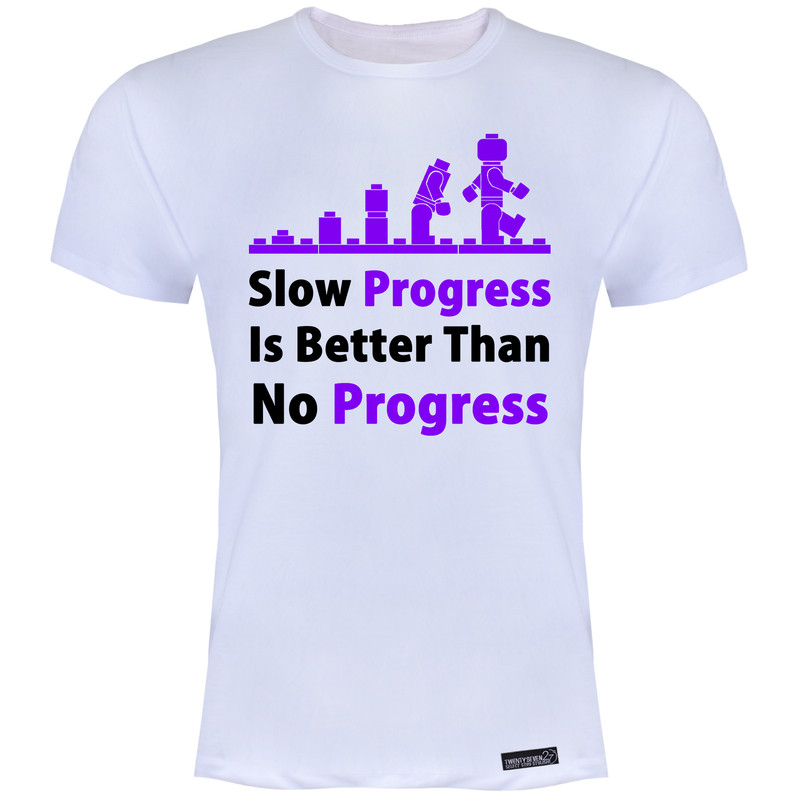 تی شرت آستین کوتاه مردانه 27 مدل Slow Progress کد MH1415