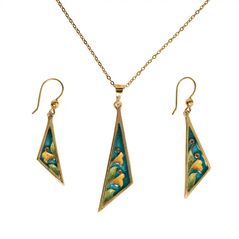 نیم ست نقره زنانه مدل سرو گلگون