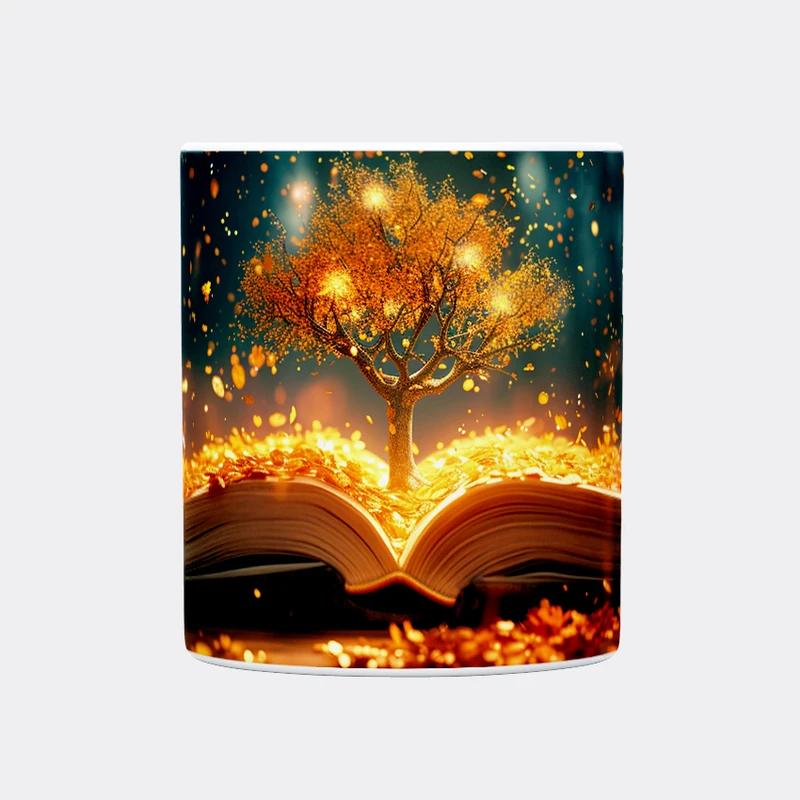 ماگ حس آمیزی طرح کتاب مدل کتابخانه کد 13