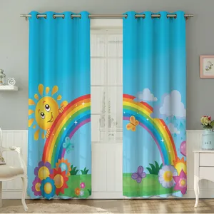 پرده نیروانا طرح کودک  مدل مخمل کد 8647 سایز 140×280 سانتی متر