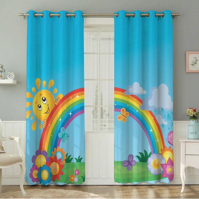 پرده نیروانا طرح کودک  مدل مخمل کد 8647 سایز 140×280 سانتی متر