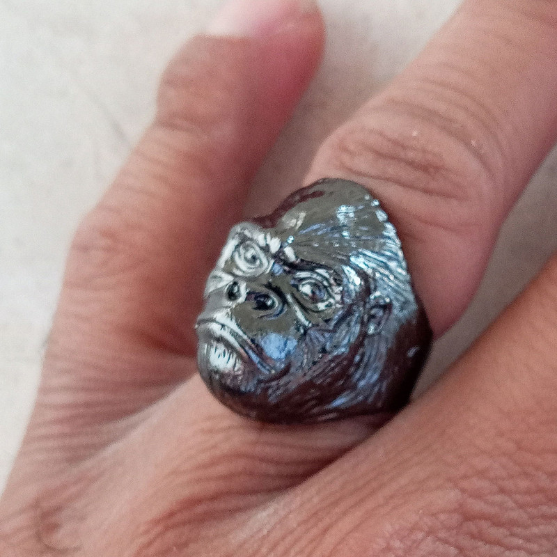 انگشتر مردانه مدل گوریل کد AS-GOR3