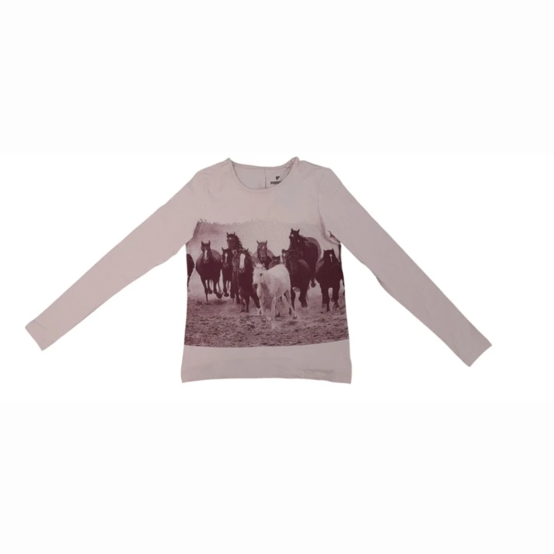 تی شرت آستین بلند دخترانه پیپرتس مدل H12