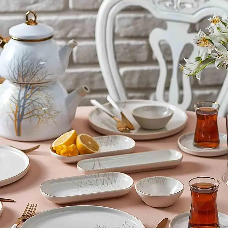 ست کتری و قوری نوا مدل Cinar naturel