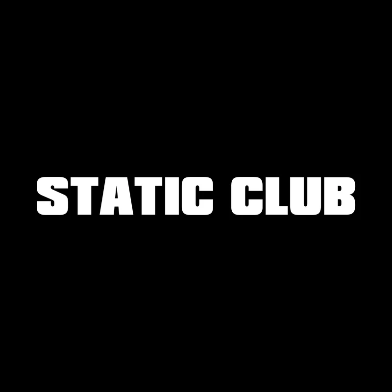 استیکر خودرو طرح static club رنگ سفید کد 029
