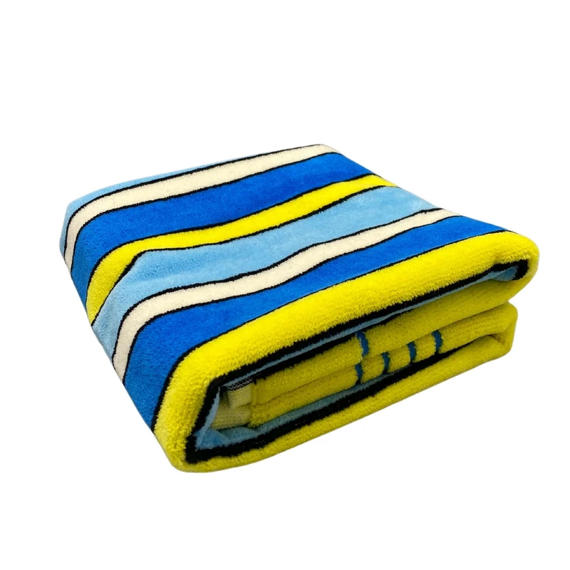 عکس شماره 5 : حوله دست و صورت ماندگار مدل راه راه سایز 40x73 سانتی متر