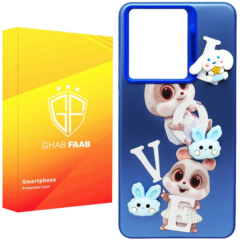 کاور قاب فاب مدل سوکول برجسته طرح دخترانه مناسب برای گوشی موبایل شیائومی Redmi Note 13 Pro 4G / Poco M6 Pro 4G