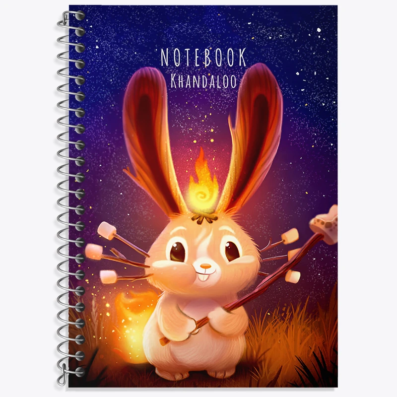 دفتر زبان 50 برگ خندالو مدل سه خط طرح خرگوش کد N4684