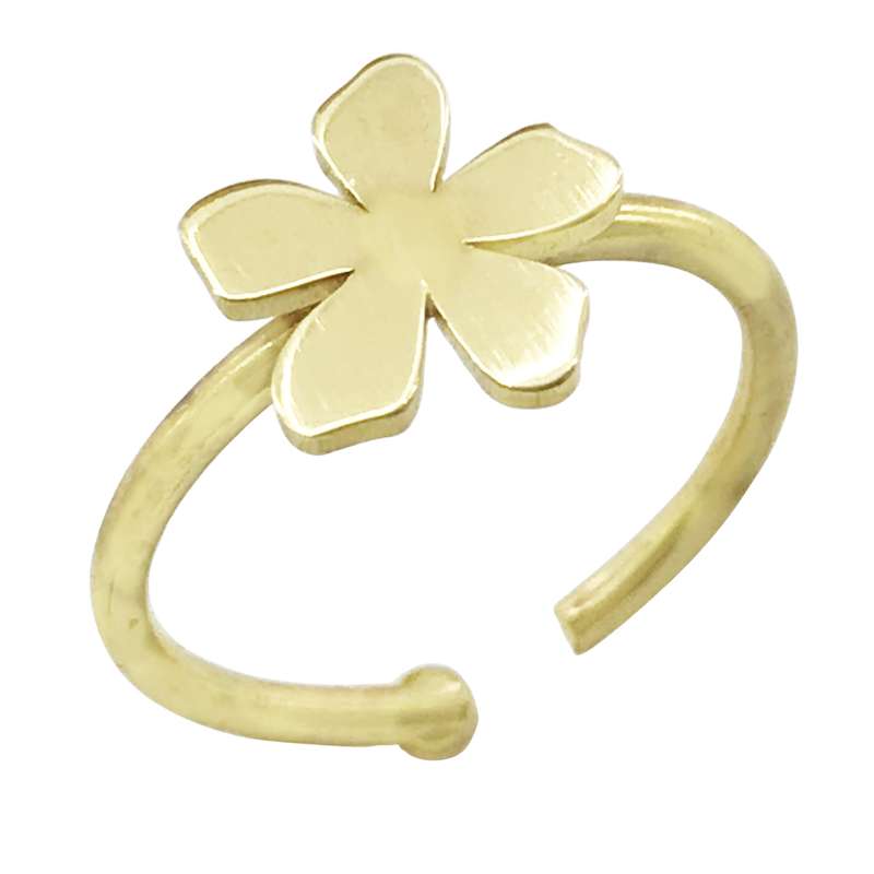 انگشتر زنانه گالری عزیزی طرح گل مدل 15759