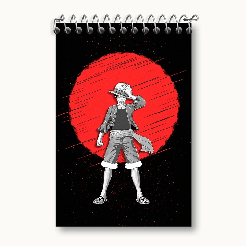 دفتر یادداشت 50 برگ خندالو مدل لوفی انیمه وان پیس کد F807