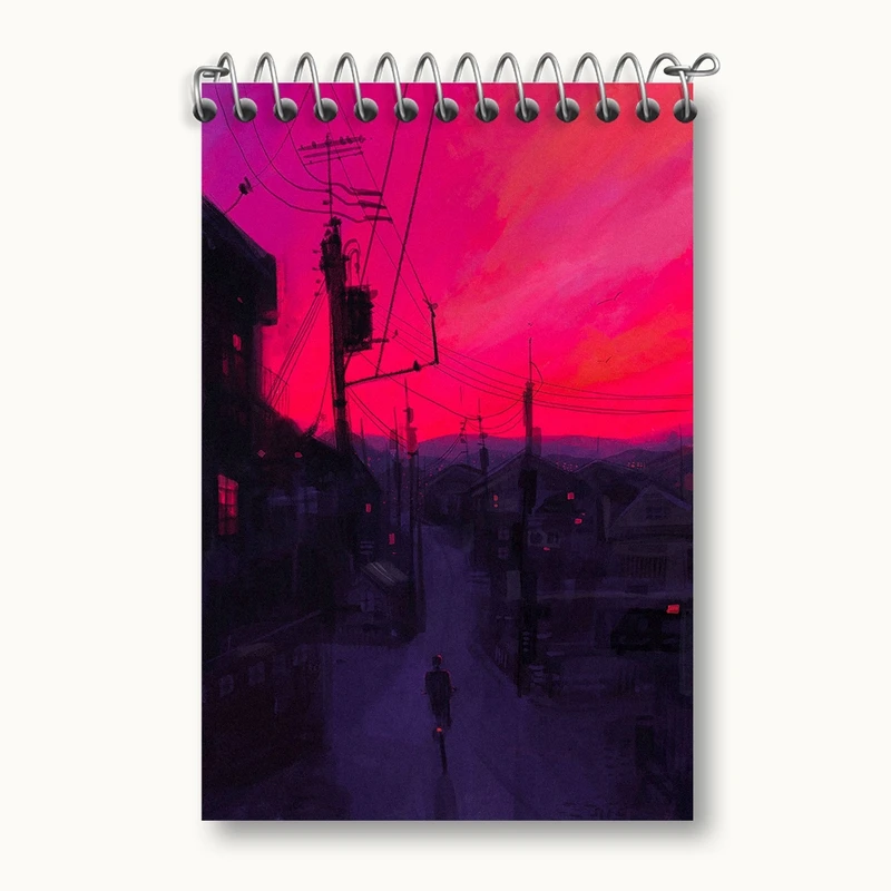 دفتر یادداشت 50 برگ خندالو مدل غروب کد F20