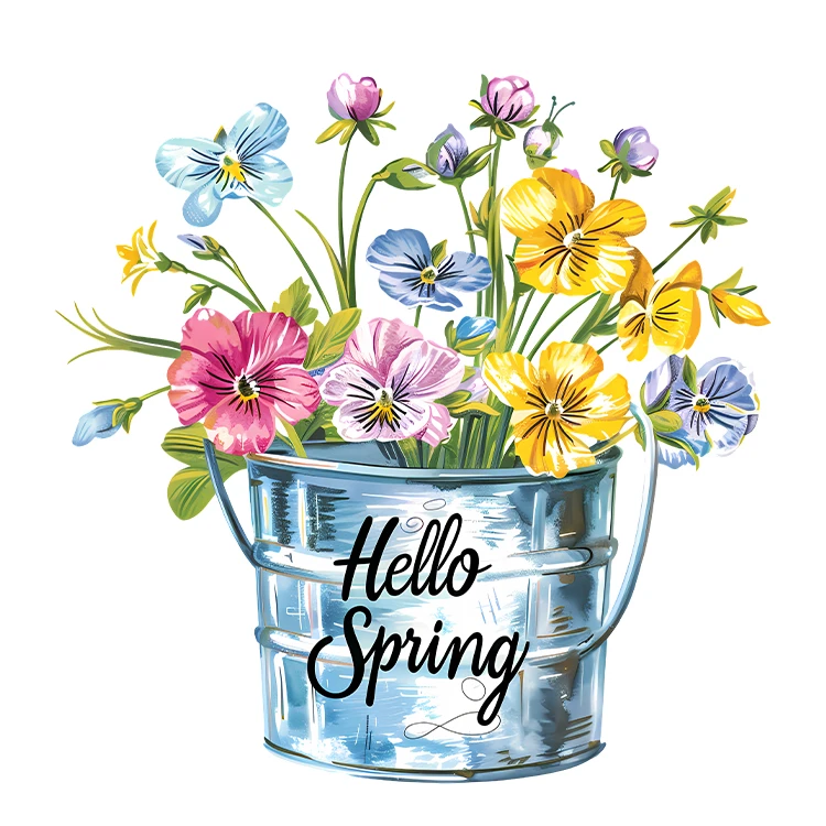 استیکر پارچه و لباس پاد آفرین مدل بهار طرح گل کد S5454