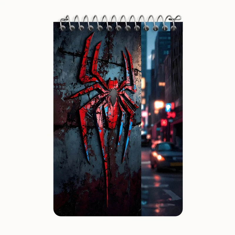 دفتر یادداشت 50 برگ خندالو طرح مرد عنکبوتی کد F9138