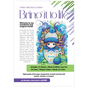 کاغذ چاپی A4 لاژید مدل رنگ آمیزی طرح اسم ملورین بسته 10 عددی