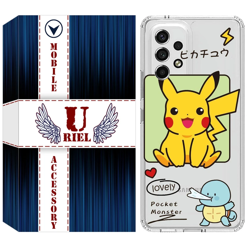 کاور یوریل مدل Clear کد 28 طرح پوکمون مناسب برای گوشی موبایل سامسونگ Galaxy A33