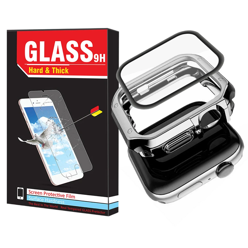 کاور هارد اند تیک مدل Lux Shield HT مناسب برای اپل واچ سری 4/5/6/Se سایز 44 میلی متری به همراه محافظ صفحه نمایش