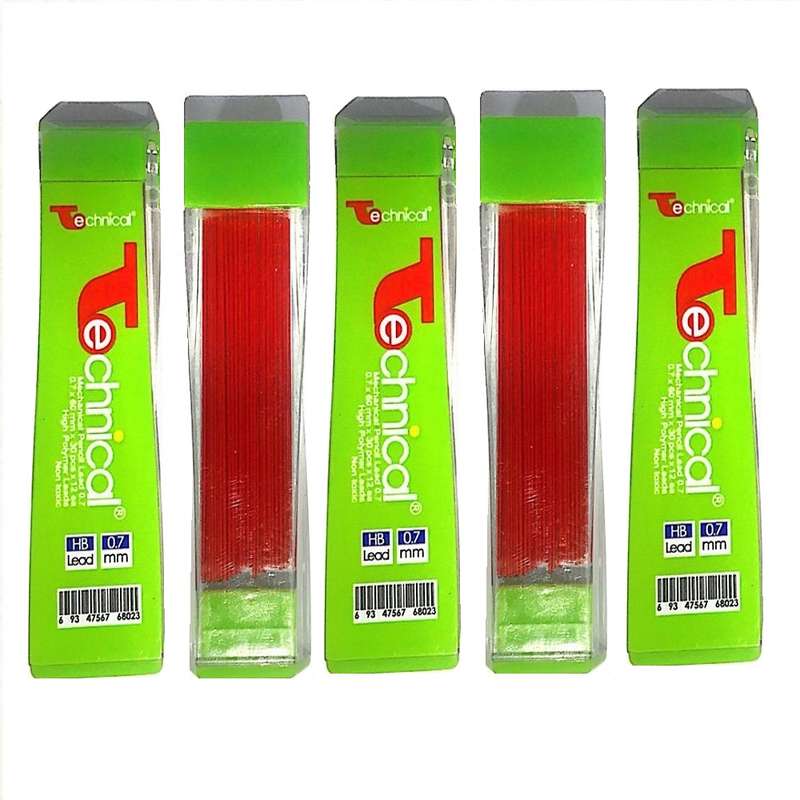 نوک مداد نوکی 0.7 میلی متری مدل Technical RED 0.7 30pcs بسته 5عددی نوک مداد نوکی 0.7 میلی متری مدل Technical RED 0.7 30pcs بسته 5عددی