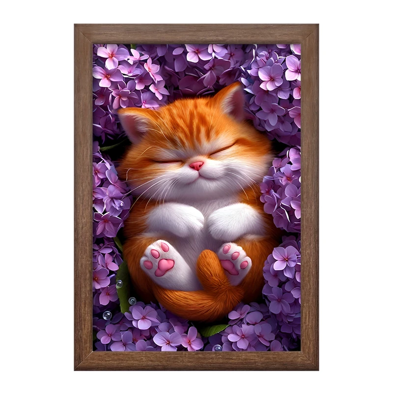 تابلو خندالو طرح گربه خوابالو کد F12826