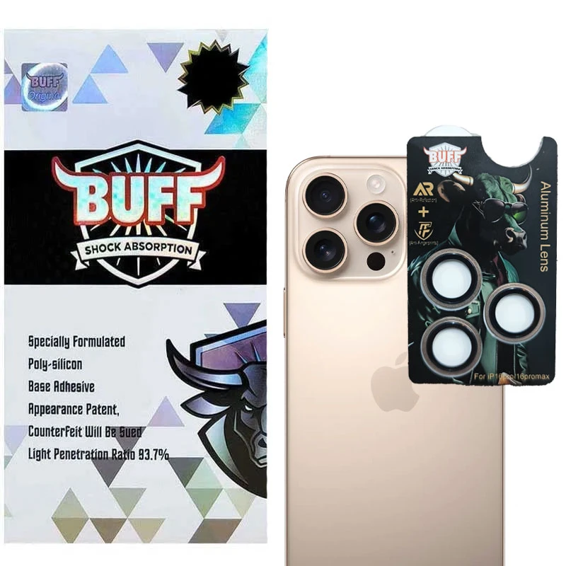 محافظ لنز دوربین فلزی بوف مدل Aluminum Metal-Guarantee مناسب برای گوشی موبایل اپل iPhone 16 Pro/ 16 Pro Max
