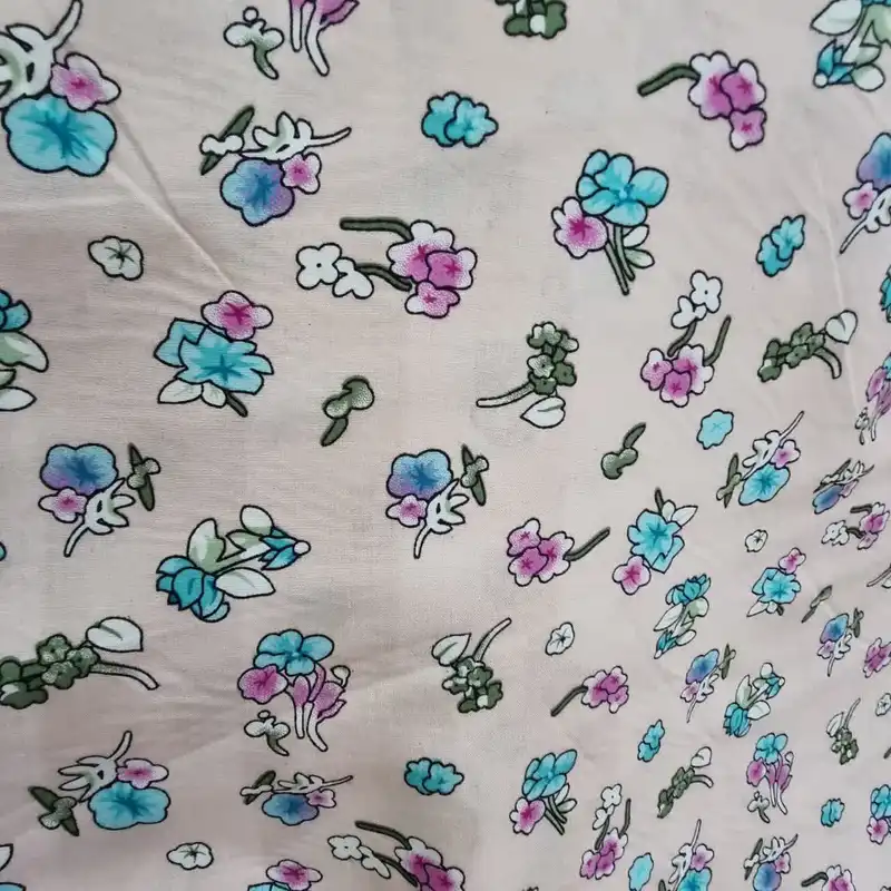 پارچه لباس مدل کودری نخی طرح گلباران کد P20