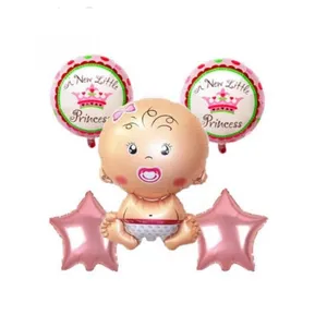 بادکنک فویلی پارتی لند تهران مدل بیبی دختر کد Babygirl01 مجموعه پنج عددی