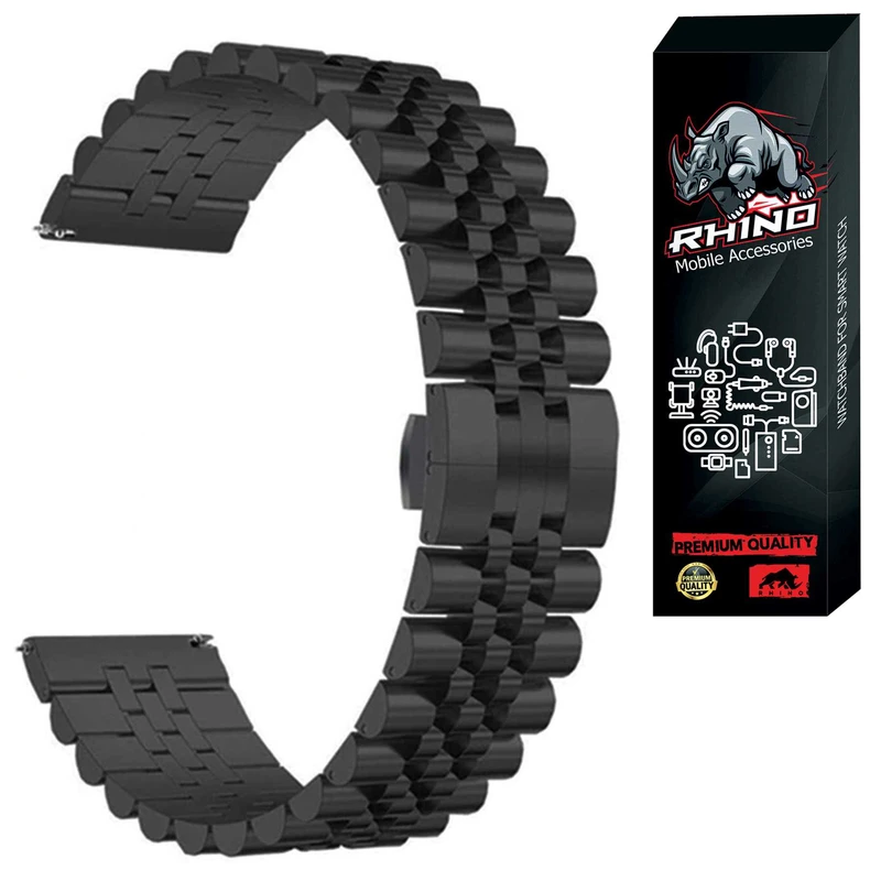 بند راینو مدل 5bead مناسب برای ساعت هوشمند امیزفیت GTR 47mm / GTR 2e / GTR 2