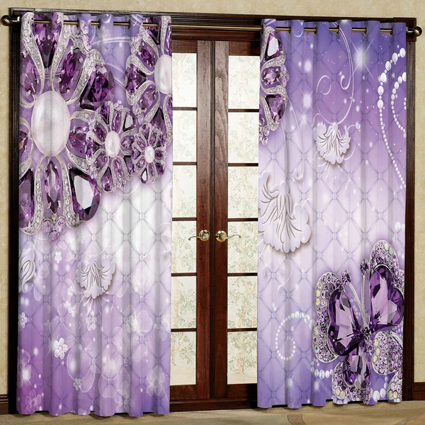 پرده مدل مخمل پانچی کد 6506 سایز 280x140 سانتی متر