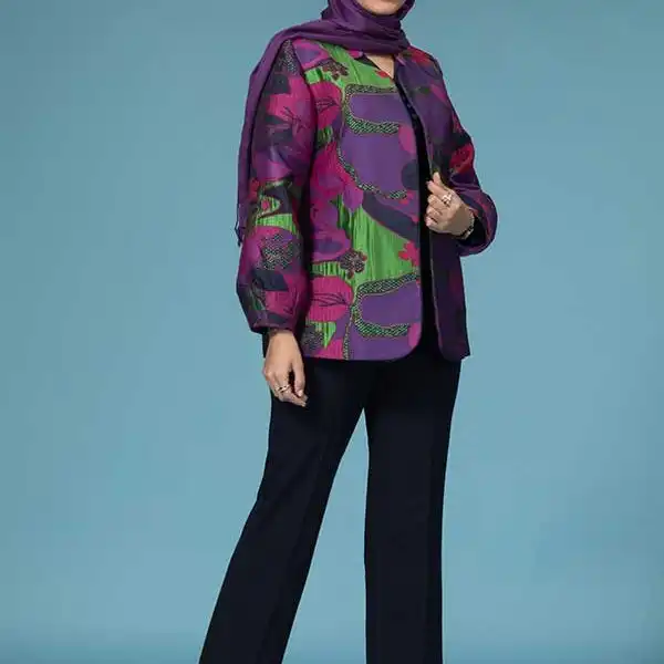 کت زنانه برنس مدل هلن رنگ بنفش