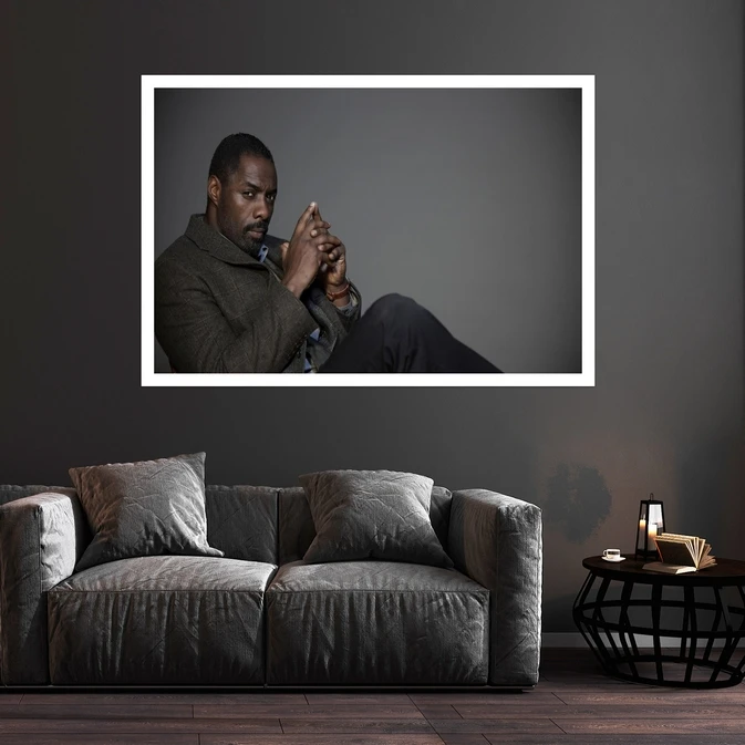 تابلو بکلیت طرح مشاهیر سینمای جهان ادریس البا مدل قاب شاسی W-S10052