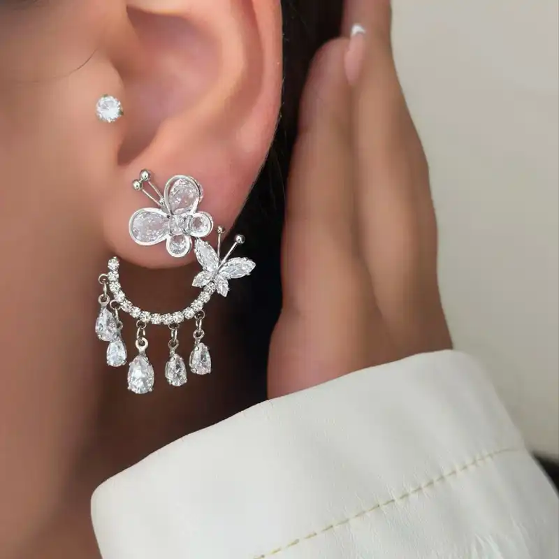 گوشواره زنانه مدل پروانه کد VL