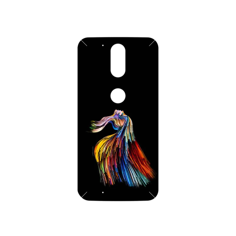 برچسب پوششی ماهوت مدل Rainbow Hair Digital Art مناسب برای گوشی موبایل موتورولا Moto G4