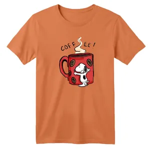 تی شرت آستین کوتاه بچگانه مدل اسنوپی و قهوه رنگ گلبهی