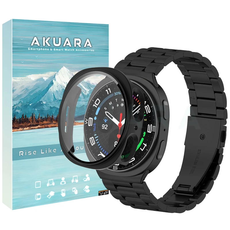 بند آکوآرا مدل 3Bead GRDH مناسب برای ساعت هوشمند سامسونگ Galaxy Watch 8 40mm به همراه کاور