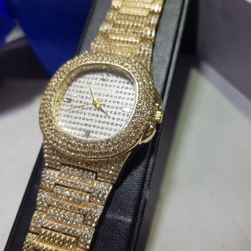 ساعت مچی عقربهای مردانه امپاور مدل فول نگین کد 04 ساعت مچی عقربهای مردانه امپاور مدل فول نگین کد 04