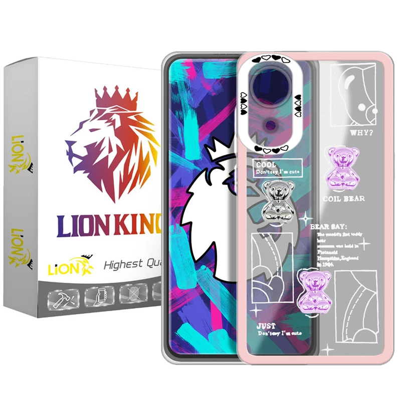  کاور لاین کینگ مدلBiدوخرس صورتی مناسب برای گوشی موبایل سامسونگ Galaxy A03 Core