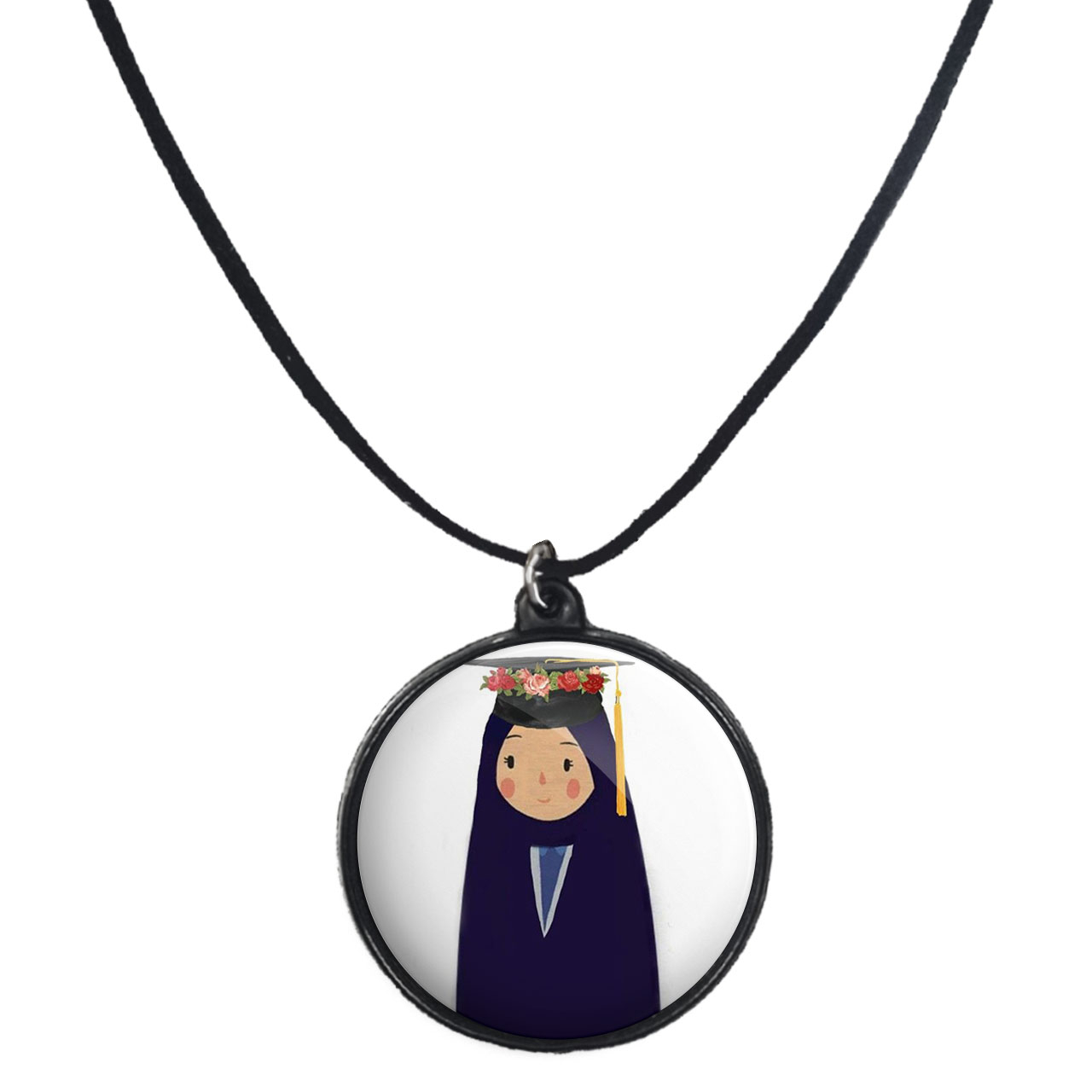 گردنبند پرمانه طرح حجاب کد pmb.24029 مدل دو طرفه