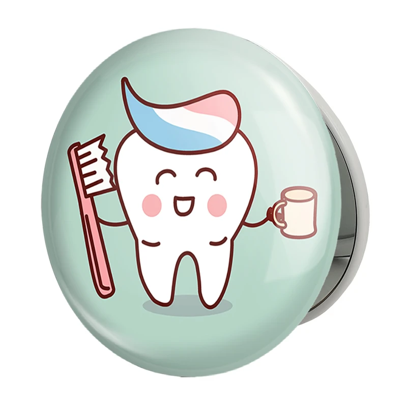 آینه جیبی خندالو طرح دندان و دندان پزشکی کودکانه مدل تاشو کد 36779