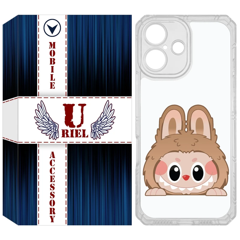 کاور یوریل مدل Clear کد 143 طرح لبوبو Labubu مناسب برای گوشی موبایل اپل iPhone 16