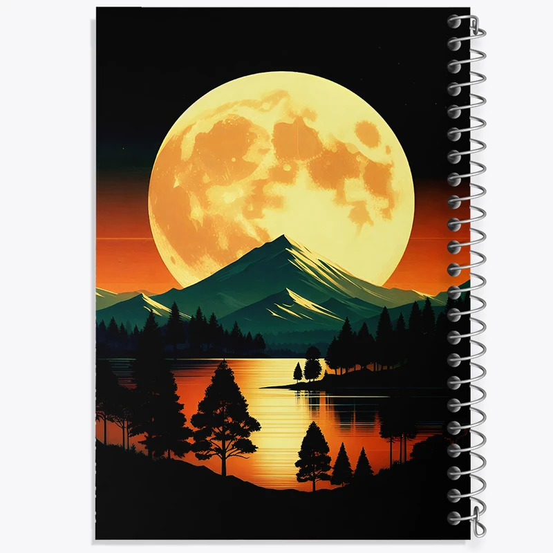 دفتر شطرنجی 50 برگ خندالو طرح ماه (Moon) کد N3558