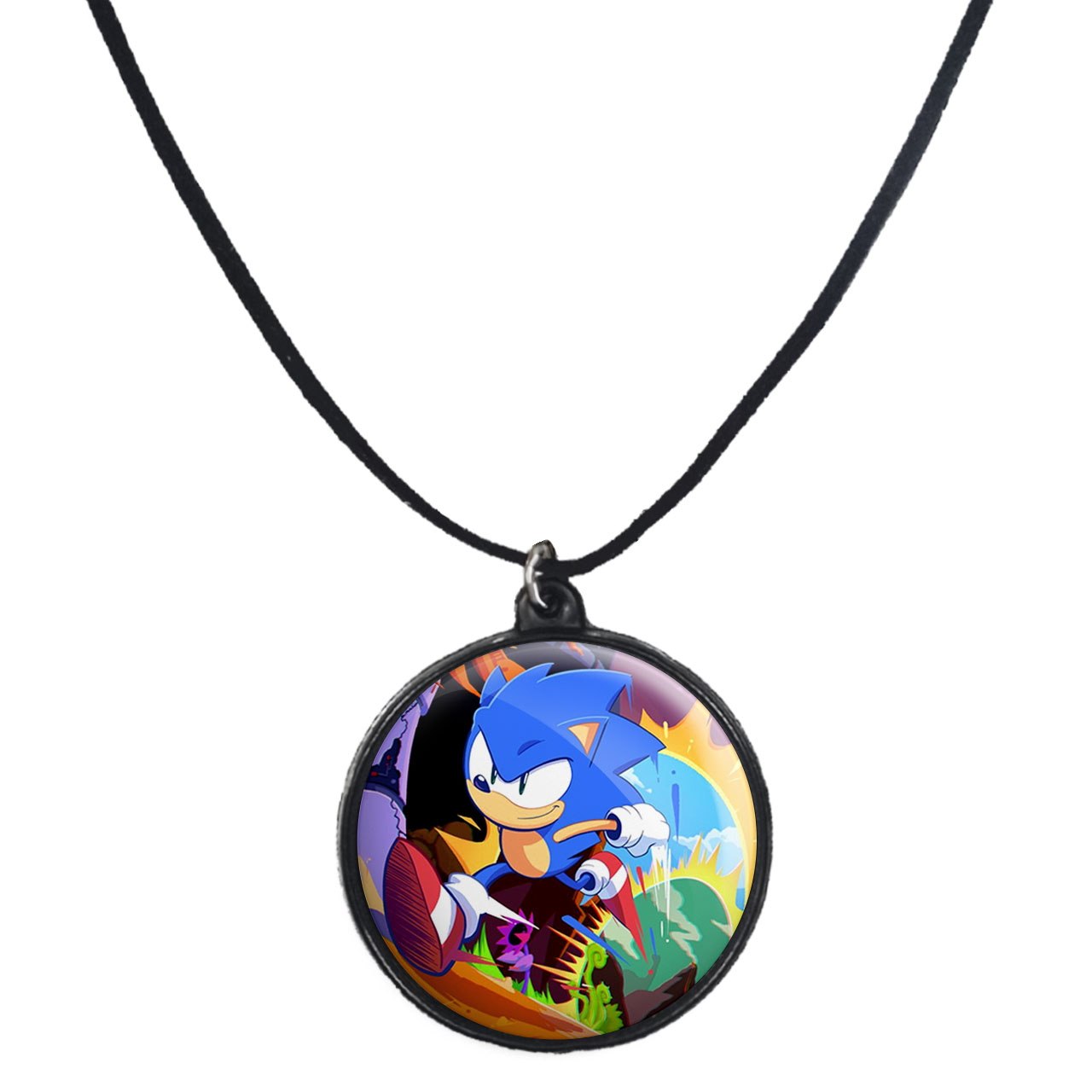 گردنبند پرمانه طرح سونیک کد pmb.14908 مدل دو طرفه