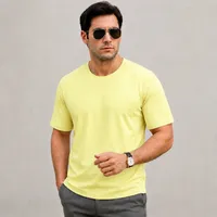 تی شرت مردانه پنبینه مدل نخ پنبه بیسیک
