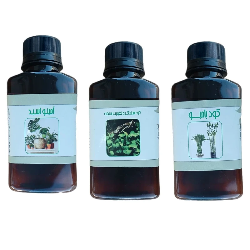 کود مایع امینو اسید و بامبو و سبزینگی و تقویت ساقه مدل life drop حجم 110 میلی لیتر بسته 3 عددی